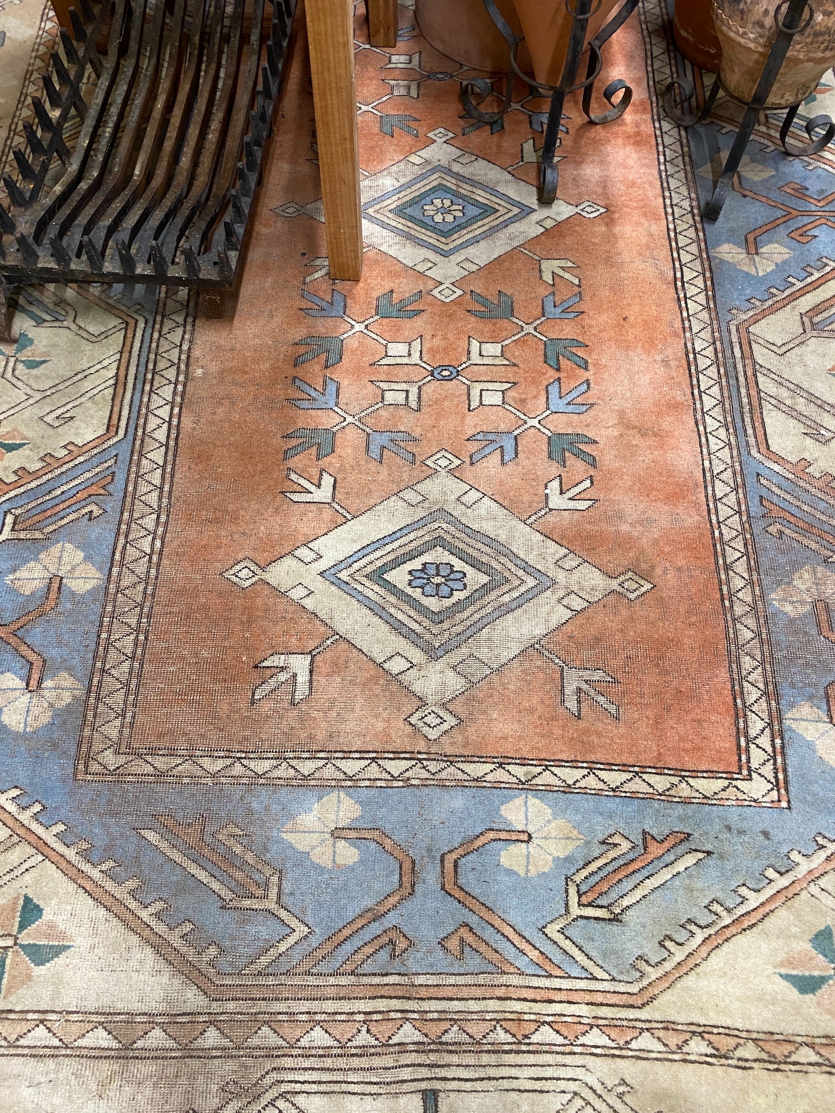 A Caucasian design carpet, 360 x 260cm